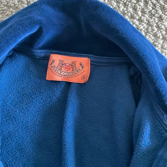 JUICY COUTURE navy velour zip up - Picture 2 of 5